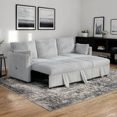 Denholme Sectional W/ Pull Out Model Sl64002Gy-Sf-Pk By Furniture Of America